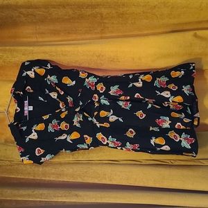 UO Harlow Twist-Front Mini Fruit Dress Size Medium